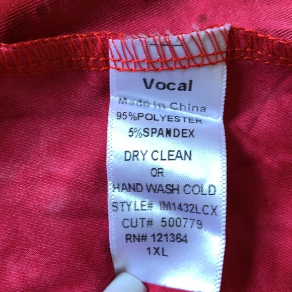 NEW Vocal dark pink tie dye studded cardigan 1X - Picture 10 of 16